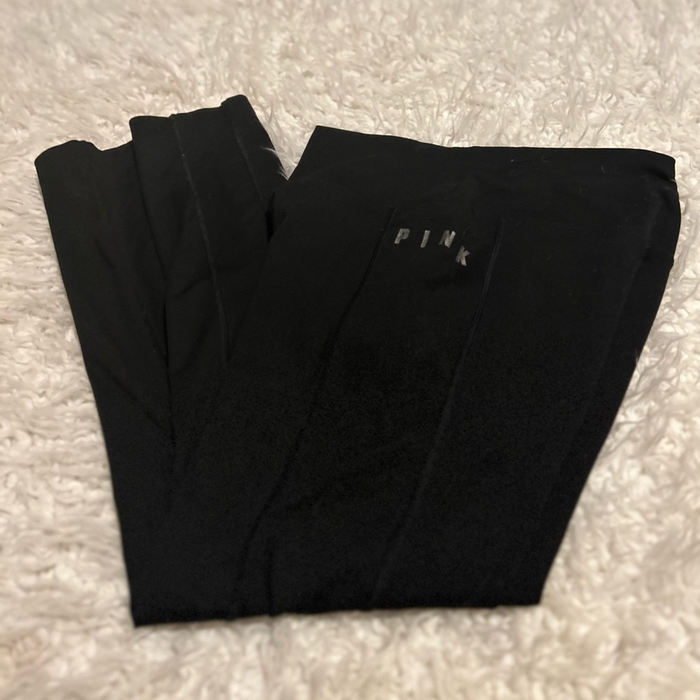 $10 clearance sale VS PINK Black Leggings in 7/8 Length W Side Pocket S